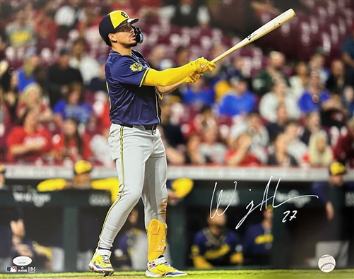 WILLY ADAMES SIGNED BREWERS 16X20 PHOTO #14 - JSA