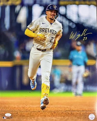 WILLY ADAMES SIGNED BREWERS 16X20 PHOTO #15 - JSA