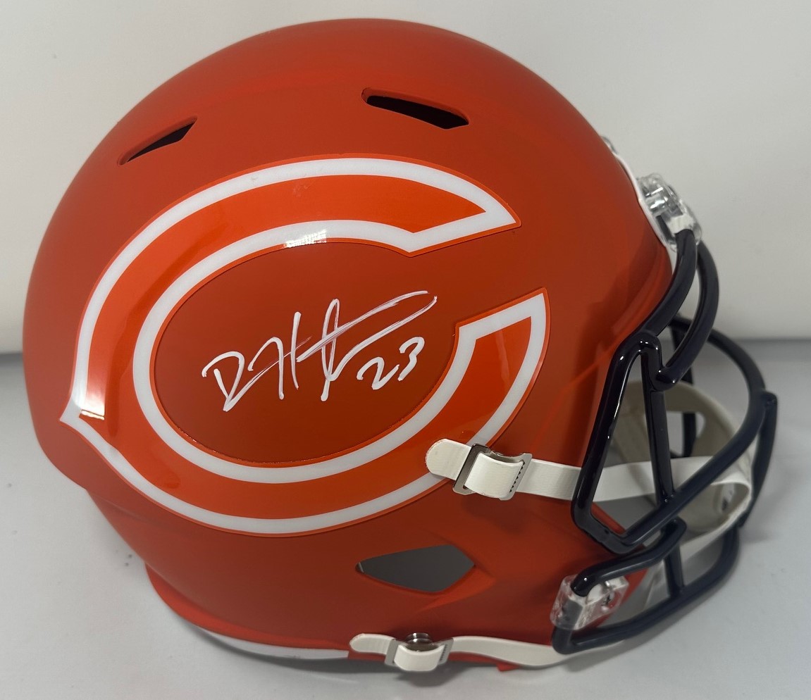 DEVIN HESTER SIGNED FULL SIZE BEARS AMP REPLICA SPEED HELMET - BAS