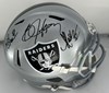 BO JACKSON, MARCUS ALLEN & TIM BROWN TRIPLE SIGNED FULL SIZE REPLICA RAIDERS SPEED HELMET- BAS