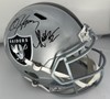 BO JACKSON, MARCUS ALLEN & TIM BROWN TRIPLE SIGNED FULL SIZE REPLICA RAIDERS SPEED HELMET- BAS