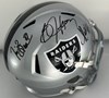 BO JACKSON, MARCUS ALLEN & TIM BROWN TRIPLE SIGNED FULL SIZE REPLICA RAIDERS SPEED HELMET- BAS