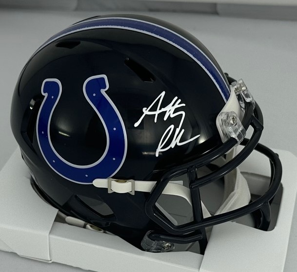 ANTHONY RICHARDSON SIGNED COLTS ALTERNATE SPEED MINI HELMET - FAN