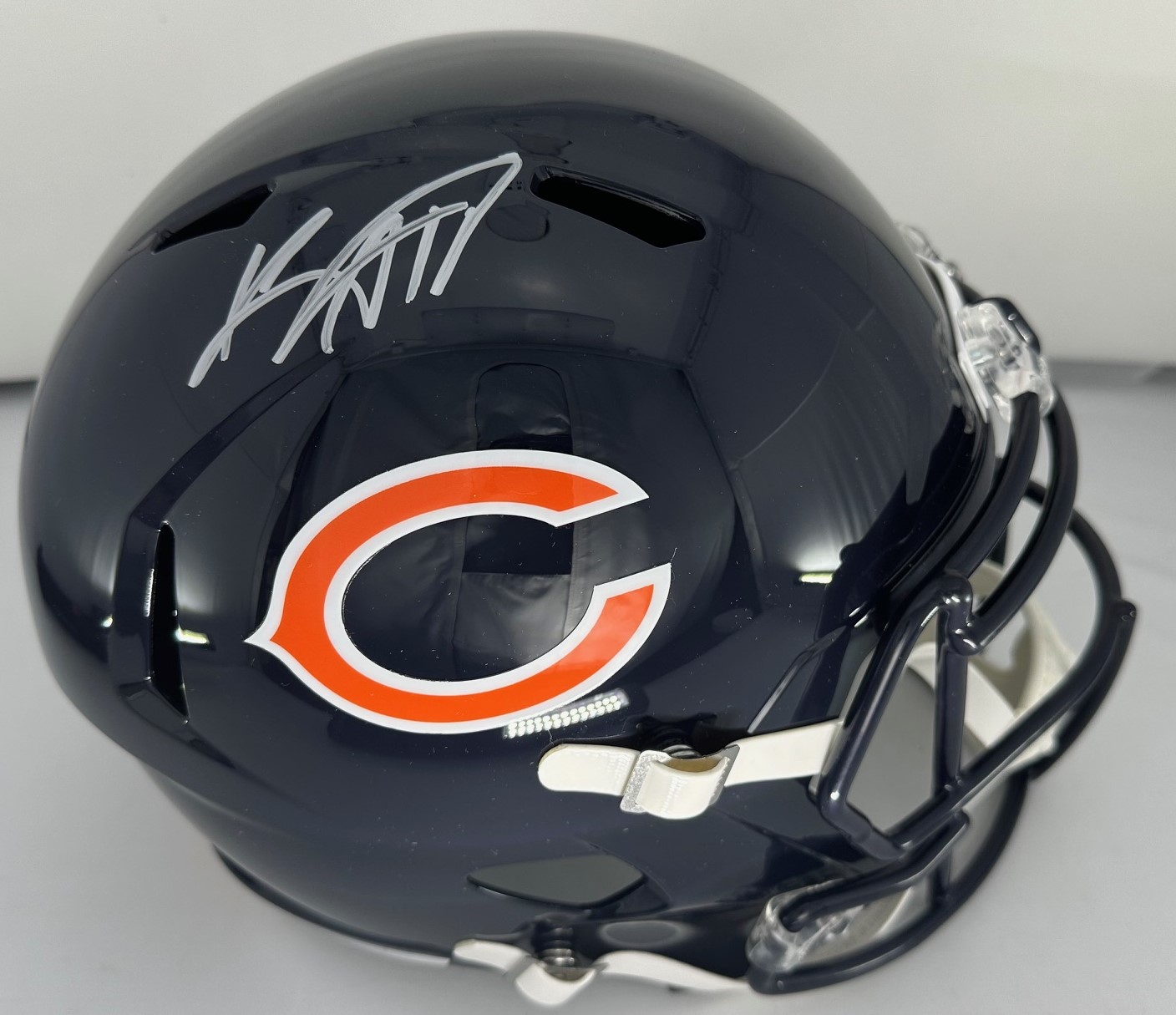 KEENAN ALLEN SIGNED FULL SIZE BEARS REPLICA SPEED HELMET - BAS