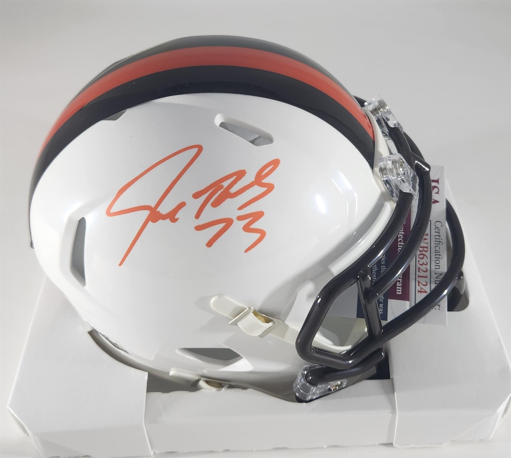 JOE THOMAS SIGNED BROWNS 2023 ALT MINI HELMET - JSA