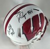 RON DAYNE SIGNED FULL SIZE WI BADGERS AUTHENTIC RIDDELL HELMET W/ 3 Insc - JSA