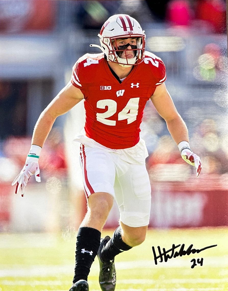 HUNTER WOHLER SIGNED 8X10 WI BADGERS PHOTO #1