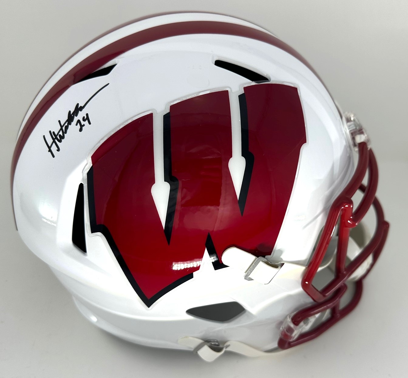 HUNTER WOHLER SIGNED WI BADGERS FULL SIZE REPLICA SPEED HELMET - JSA