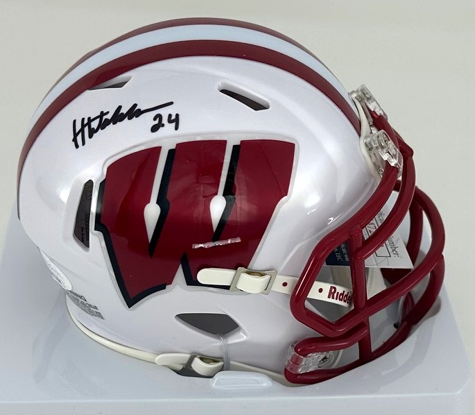 HUNTER WOHLER SIGNED WI BADGERS SPEED MINI HELMET - JSA