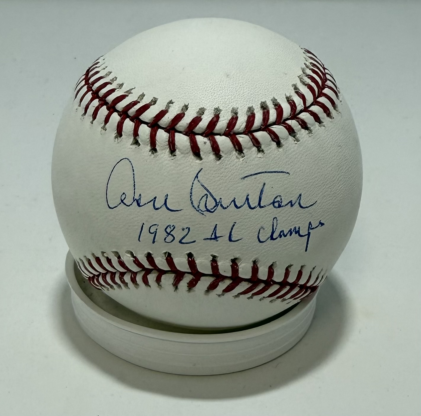 DON SUTTON SIGNED OFFICIAL MLB BASEBALL W/ 1982 AL CHAMP