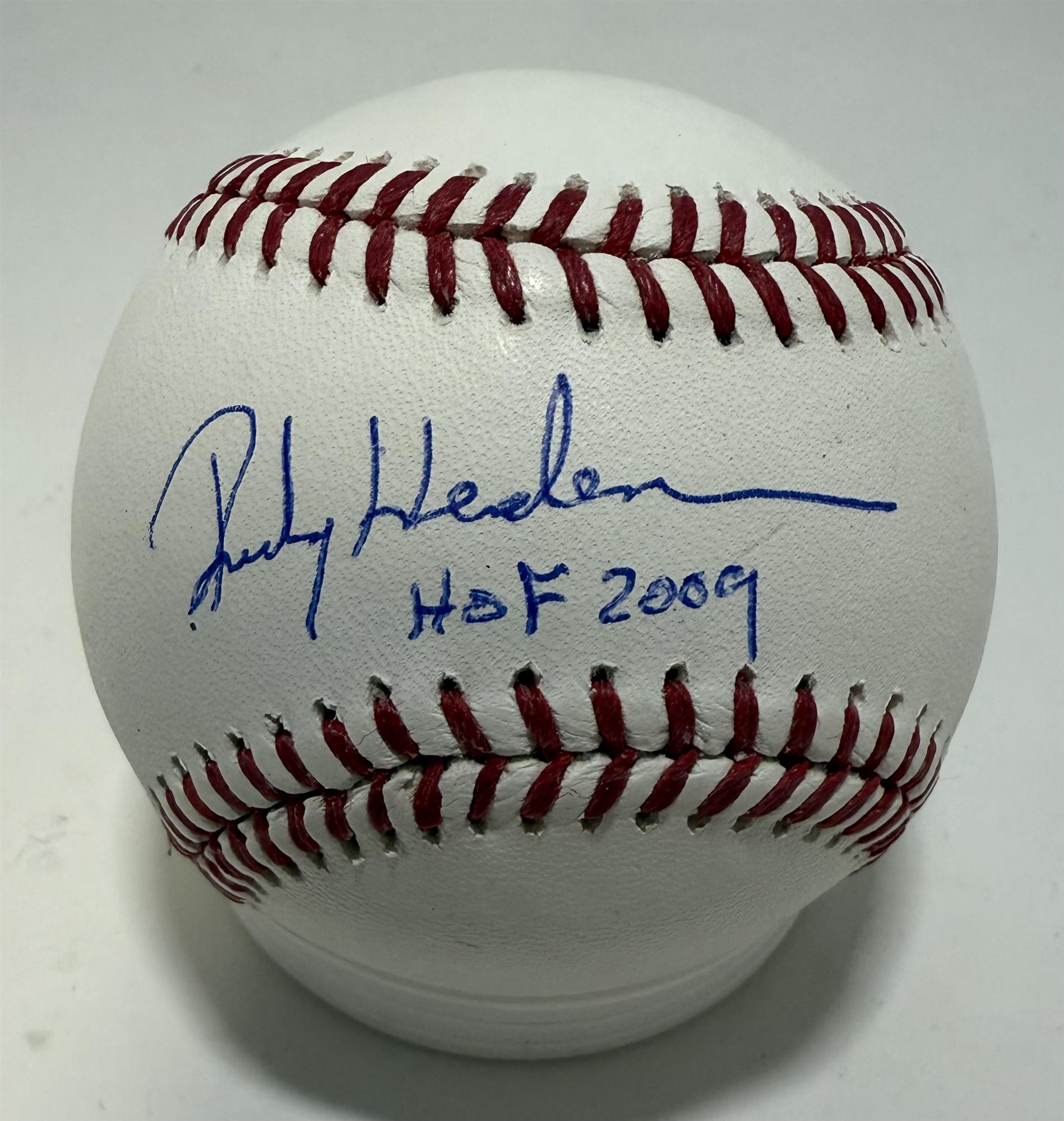 RICKEY HENDERSON SIGNED OFFICIAL MLB BASEBALL W/ HOF - ATHLETICS - JSA