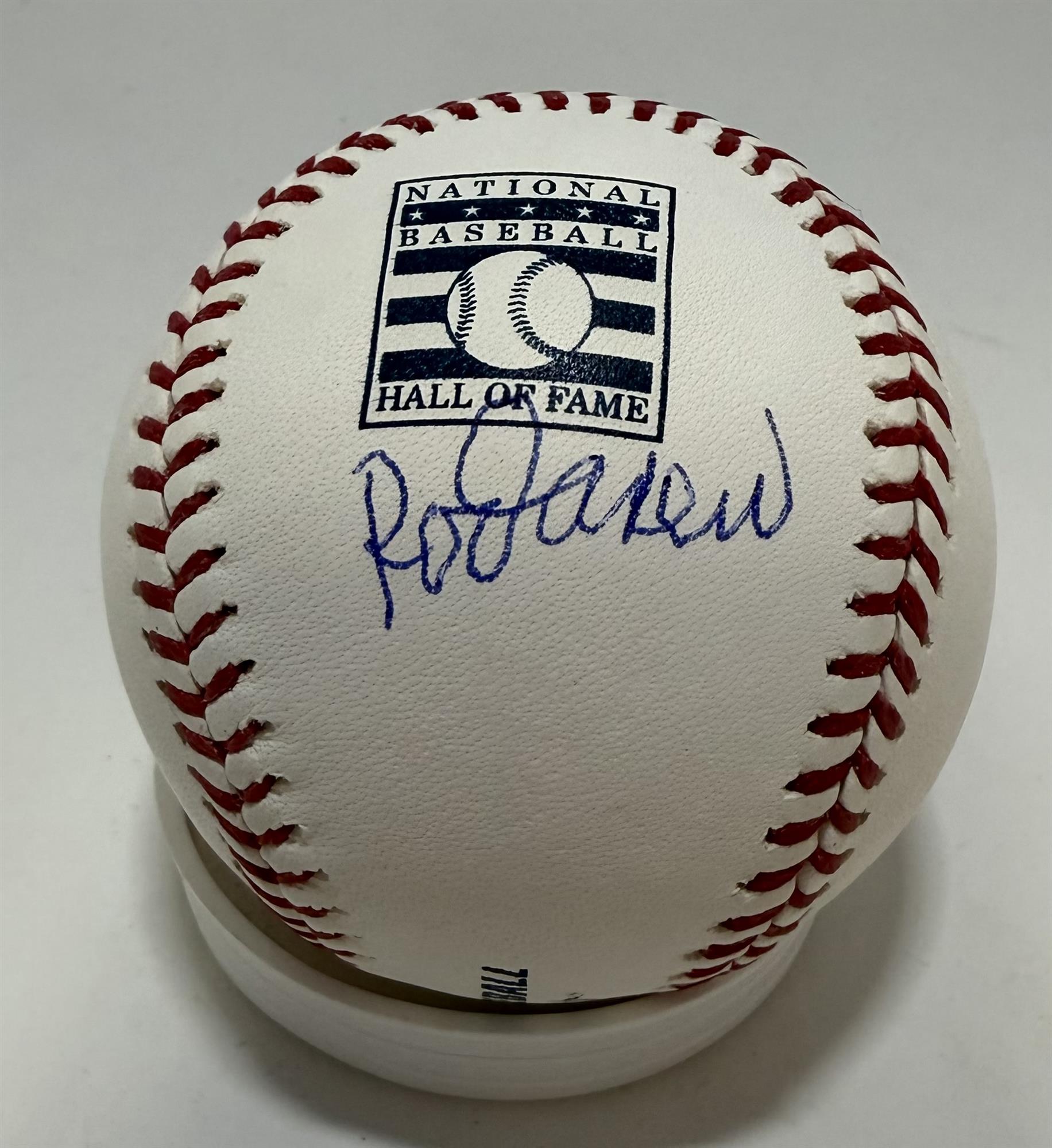 ROD CAREW SIGNED OFFICIAL MLB HALL OF FAME LOGO BASEBALL - TWINS - JSA