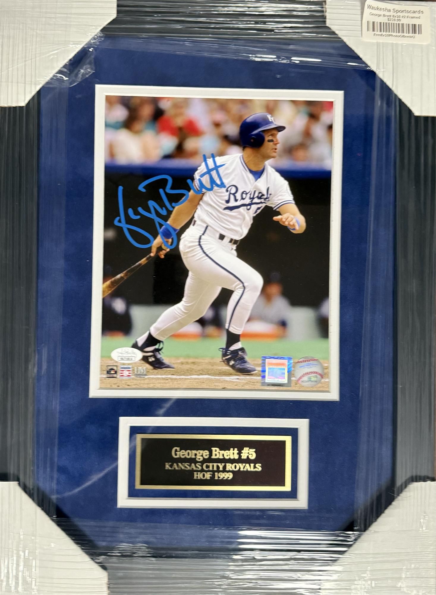 GEORGE BRETT FRAMED SIGNED ROYALS 8X10 PHOTO #2