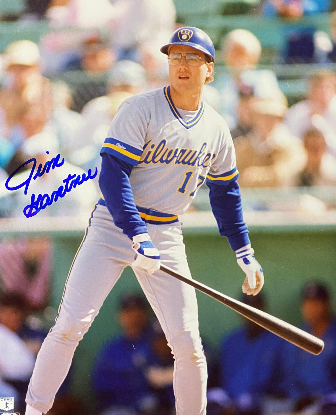 JIM GANTNER SIGNED 8X10 BREWERS PHOTO #10