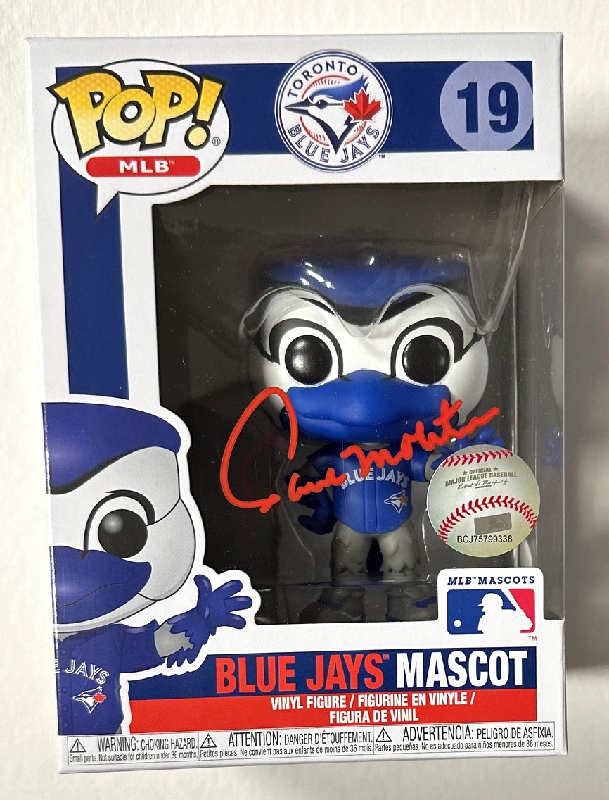 PAUL MOLITOR SIGNED BLUE JAYS MASCO FUNKO POP FIGURE #19 - JSA