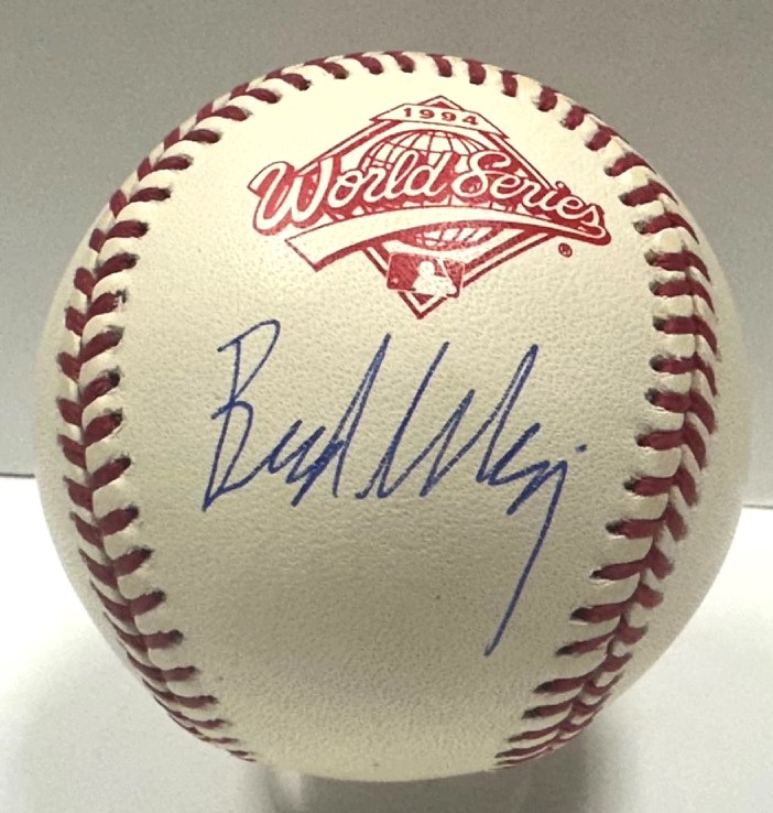 BUD SELIG SIGNED OFFICIAL 1994 WORLD SERIES LOGO MLB BASEBALL - BREWERS - JSA