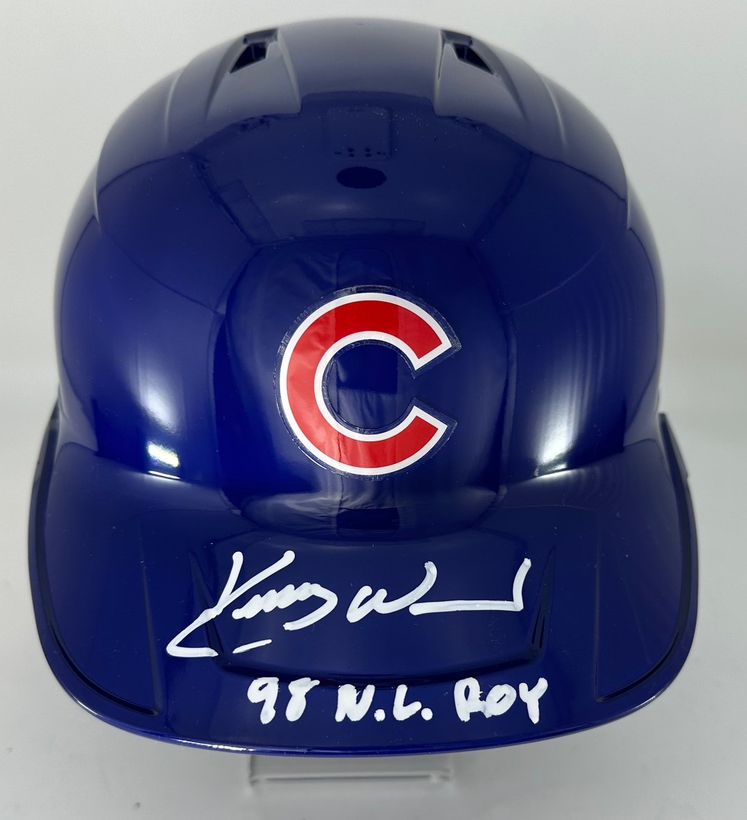 KERRY WOOD SIGNED FULL SIZE CUBS REPLICA HELMET W/ ROY - BAS