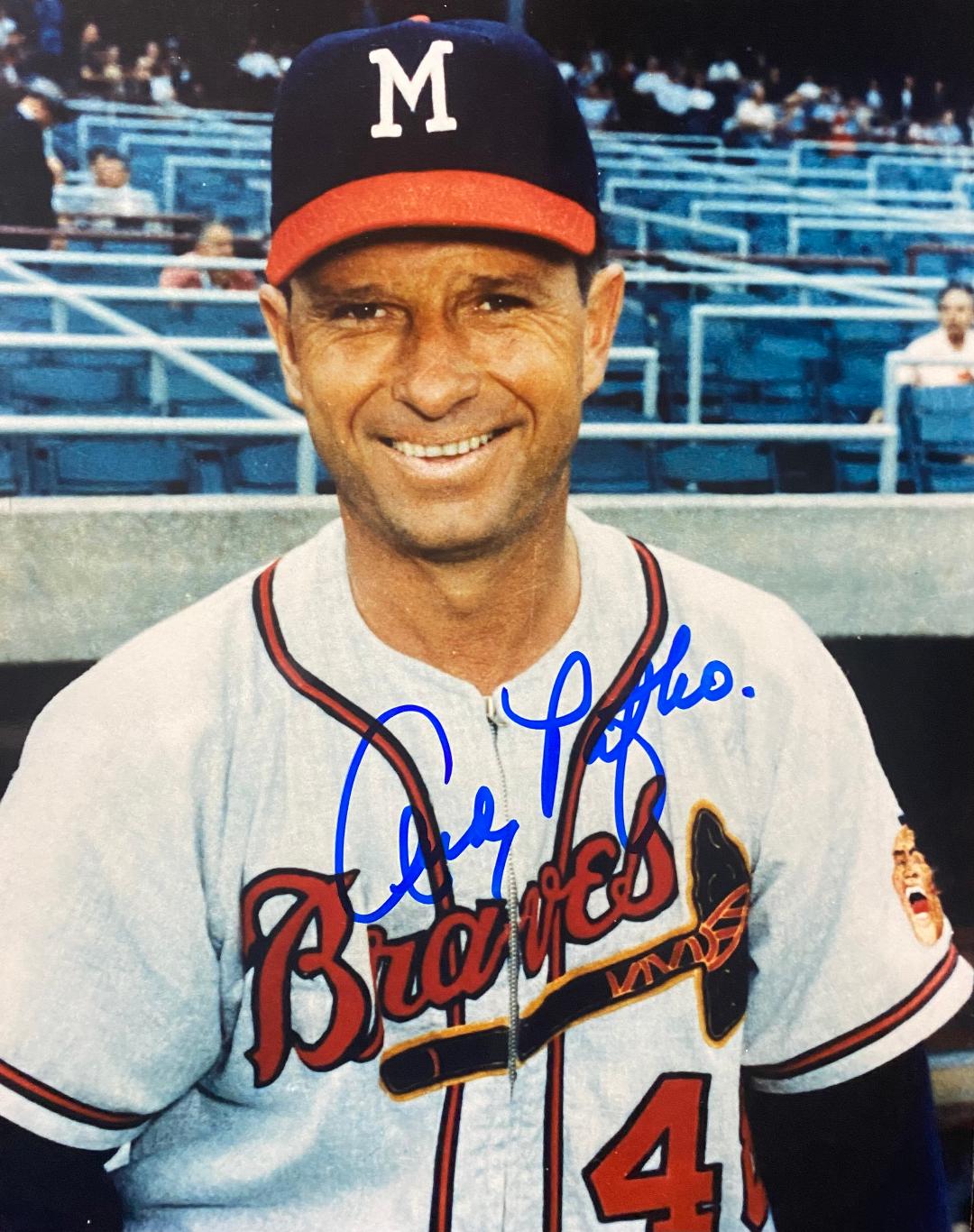 ANDY PAFKO (d) SIGNED 8X10 MILW BRAVES PHOTO #4