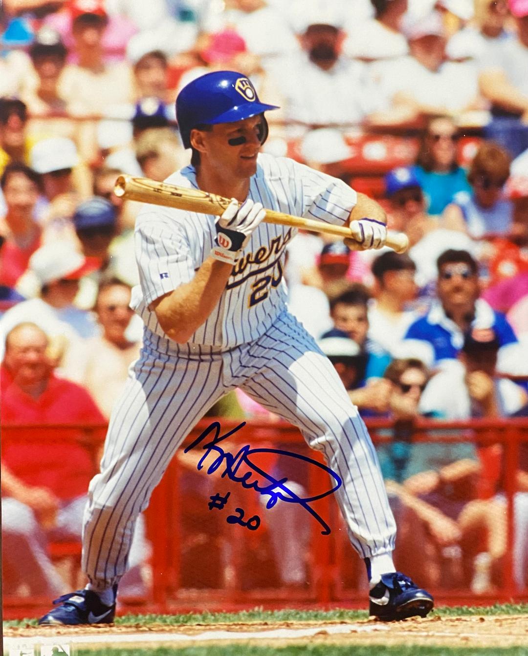 KEVIN SEITZER SIGNED 8X10 BREWERS PHOTO #1