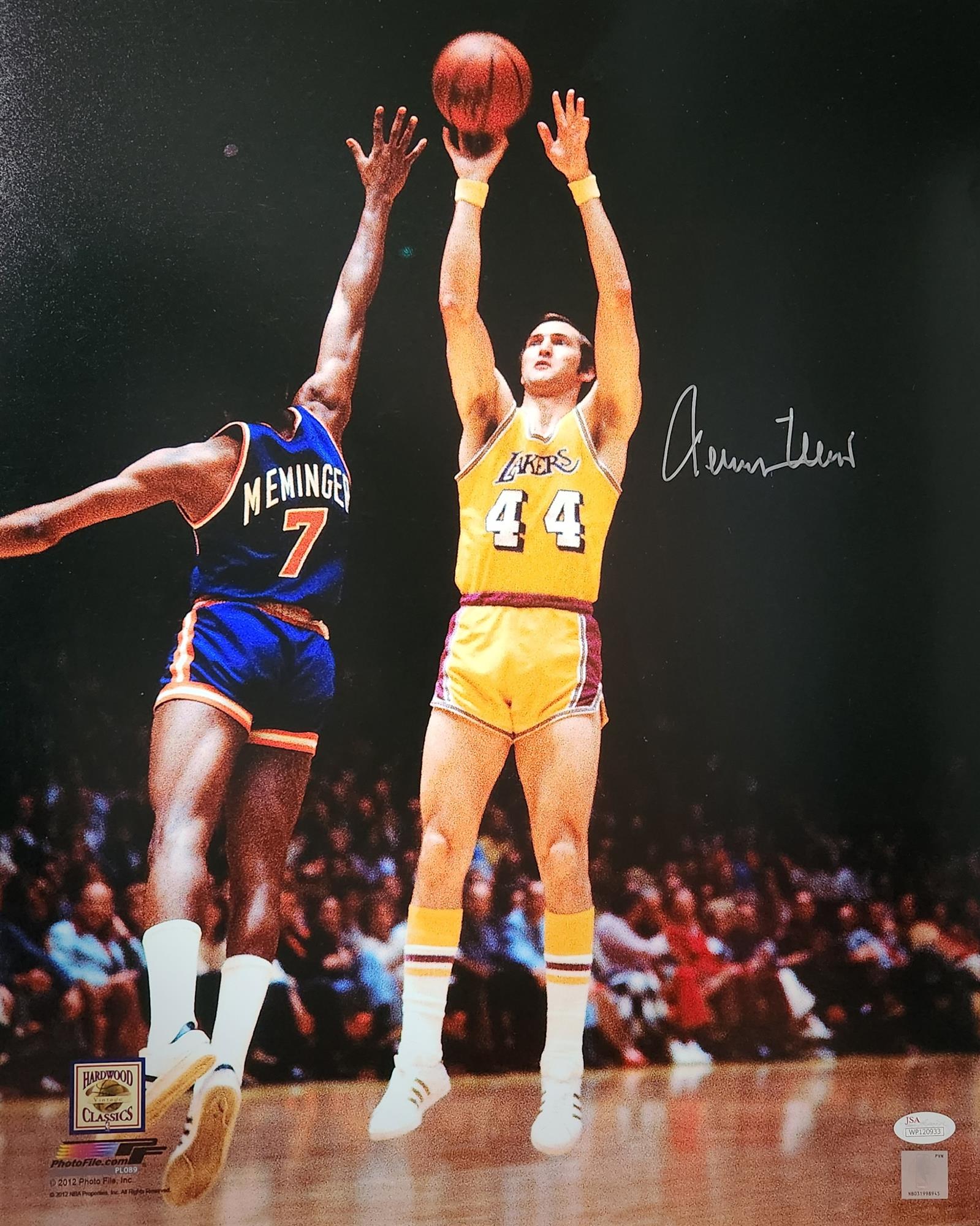 JERRY WEST SIGNED 16x20 LA LAKERS PHOTO #2 JSA