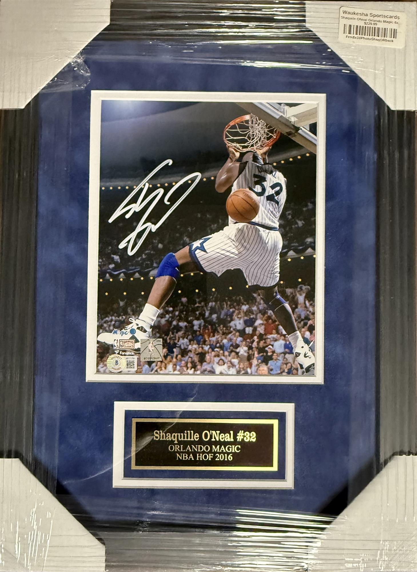 SHAQUILLE O'NEAL FRAMED SIGNED MAGIC 8X10 PHOTO #1