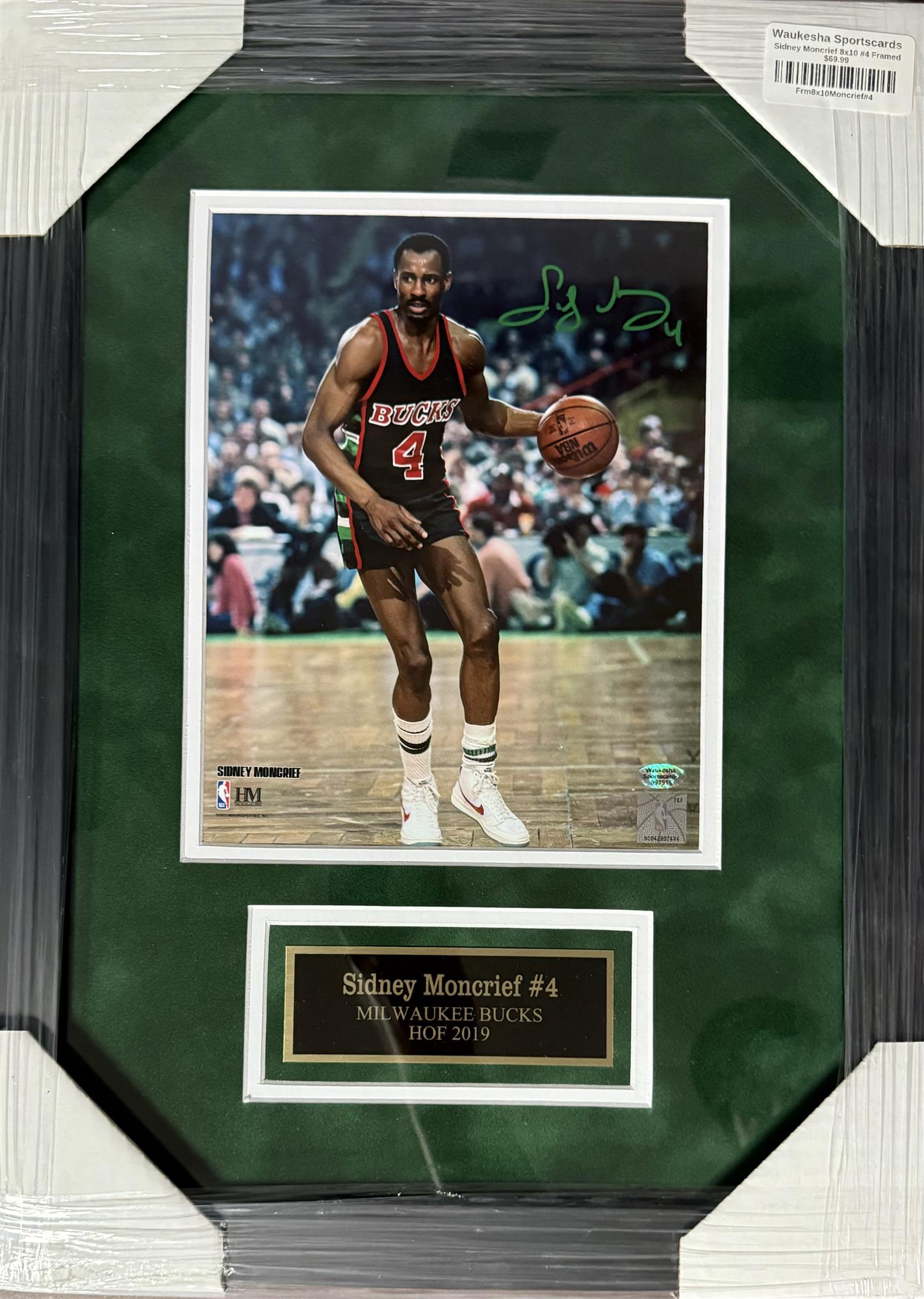 SIDNEY MONCRIEF FRAMED SIGNED BUCKS 8X10 PHOTO #4