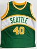 SHAWN KEMP SIGNED CUSTOM REPLICA SONICS GREEN JERSEY - BAS