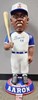 ATLANTA BRAVES HANK AARON SIGNED 3 FOOT BOBBLEHEAD W/755 - JSA