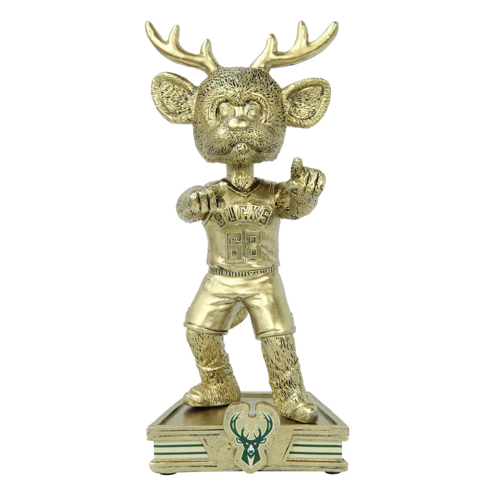 BANGO (BUCKS MASCOT) 2024 GOLD SERIES FOCO MILWAUKEE BUCKS BOBBLEHEAD