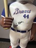 ATLANTA BRAVES HANK AARON SIGNED 3 FOOT BOBBLEHEAD - JSA