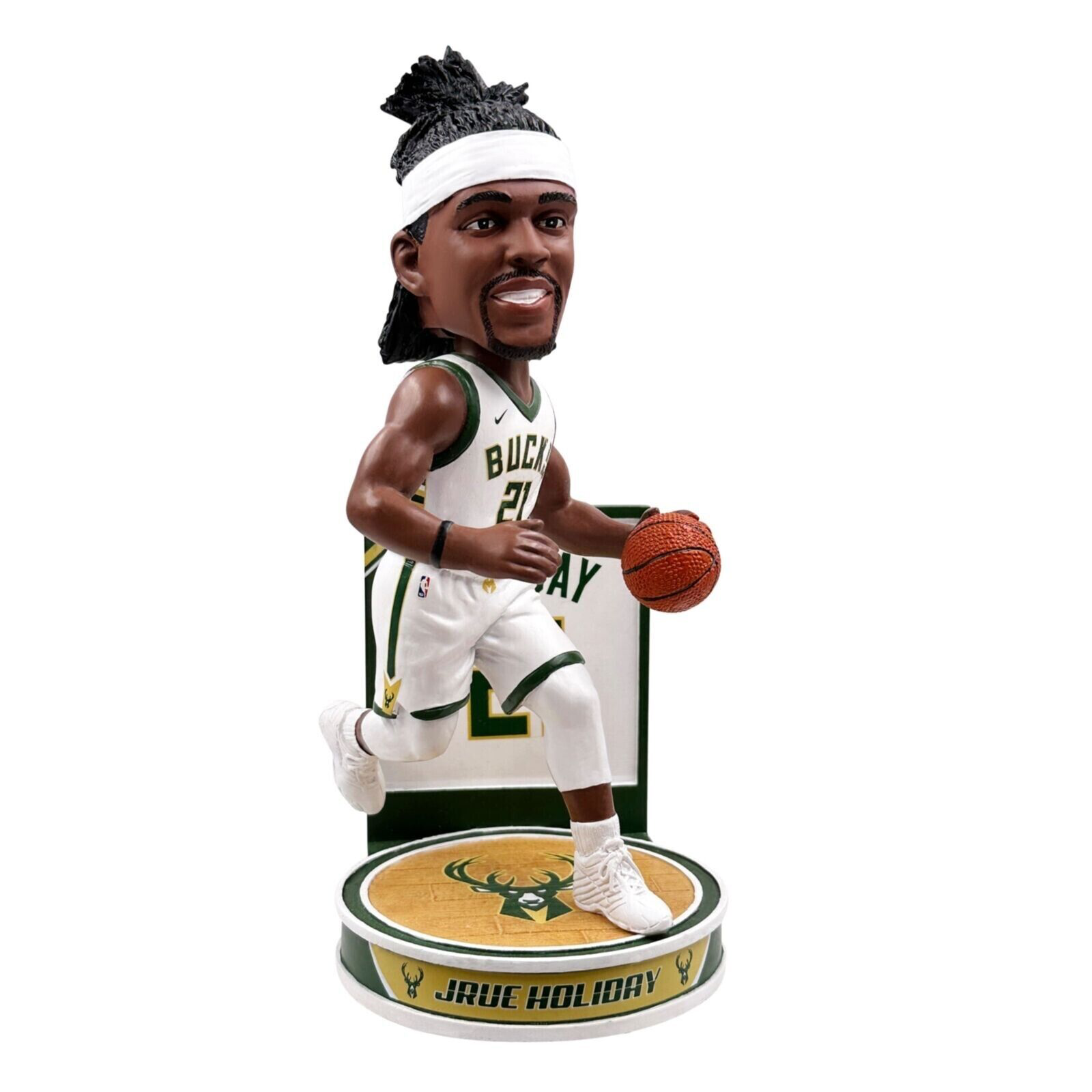 JRUE HOLIDAY 2023 HERO SERIES FOCO MILWAUKEE BUCKS BOBBLEHEAD