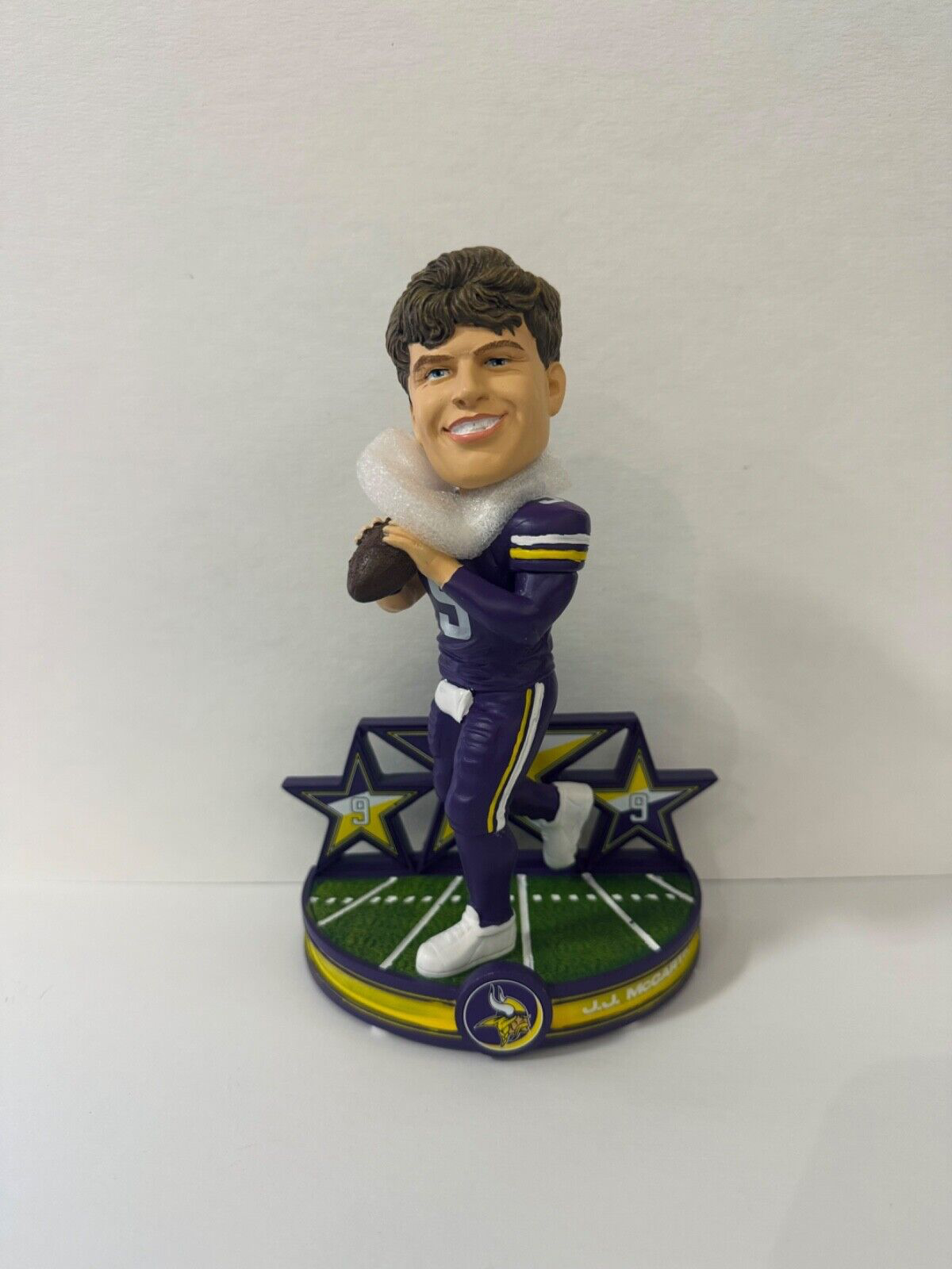 J.J. MCCARTHY 2024 SUPERSTAR FOCO MINNESOTA VIKINGS BOBBLEHEAD