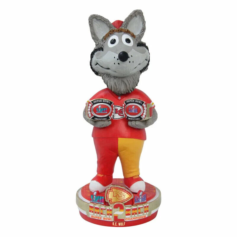 CHIEFS MASCOT 2024 SUPER BOWL LVIII CHAMPIONS FOCO KANSAS CITY CHIEFS BOBBLEHEAD