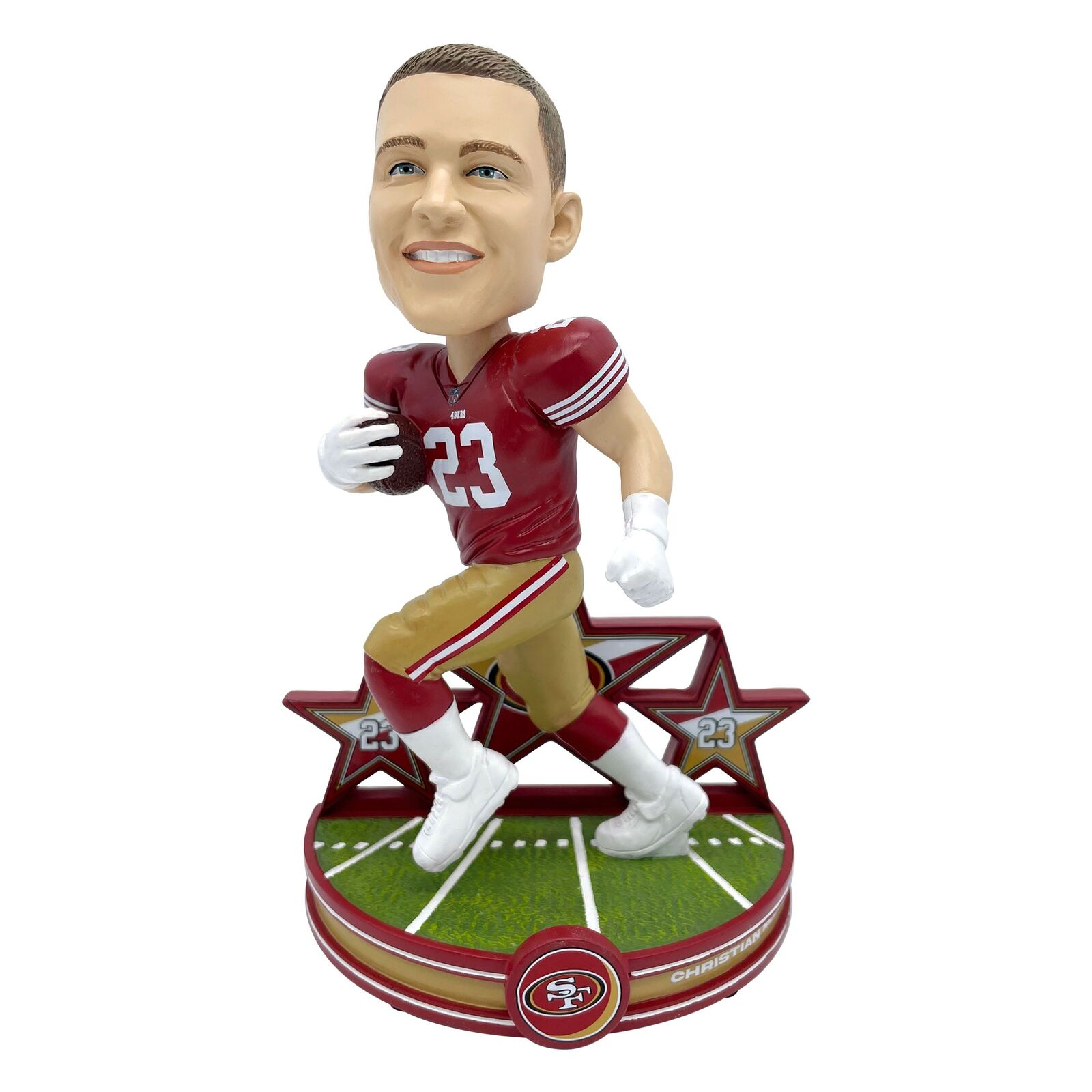 CHRISTIAN MCCAFFREY 2024 SUPERSTAR FOCO SAN FRANCISCO 49ERS BOBBLEHEAD