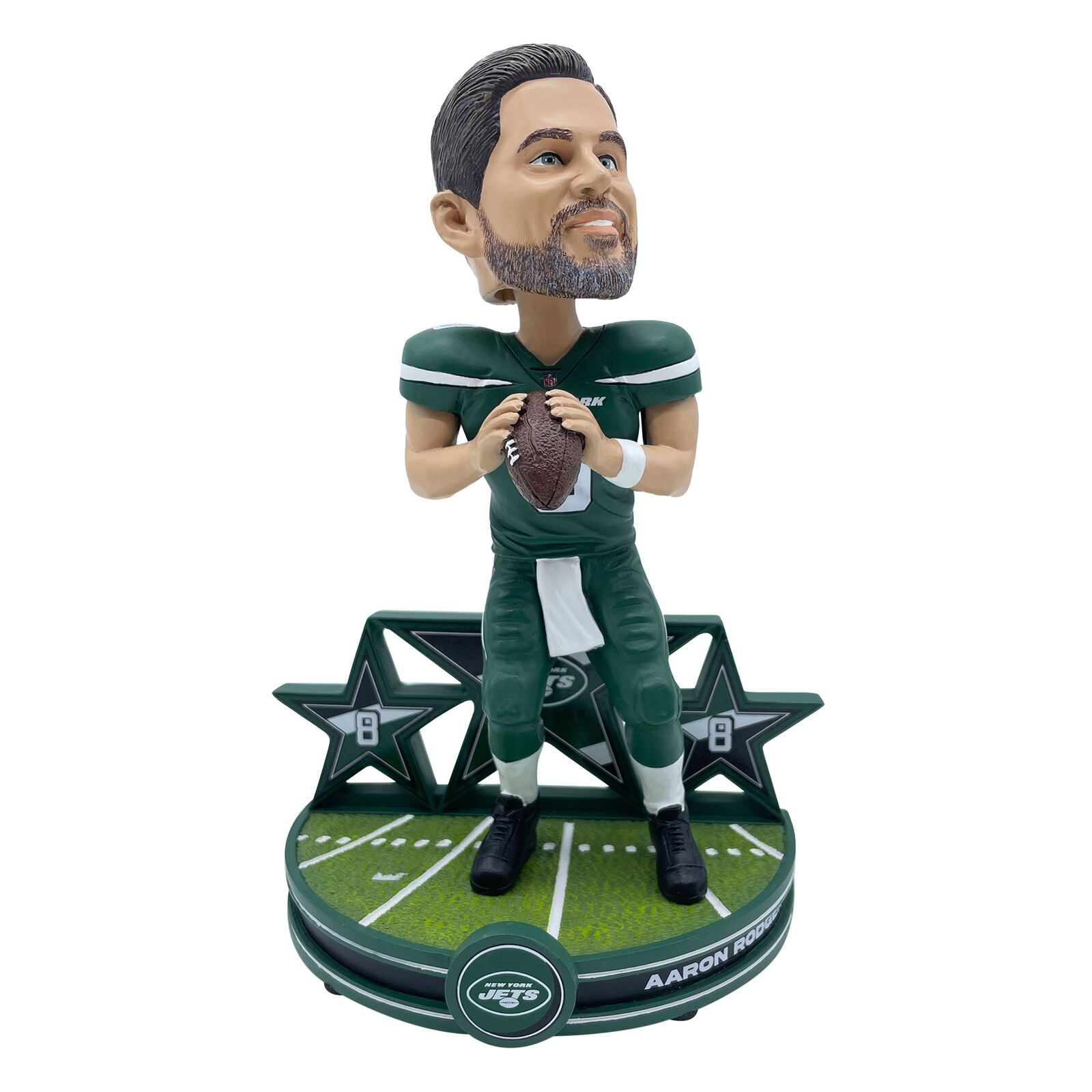 AARON RODGERS 2024 SUPERSTAR FOCO NEW YORK JETS BOBBLEHEAD