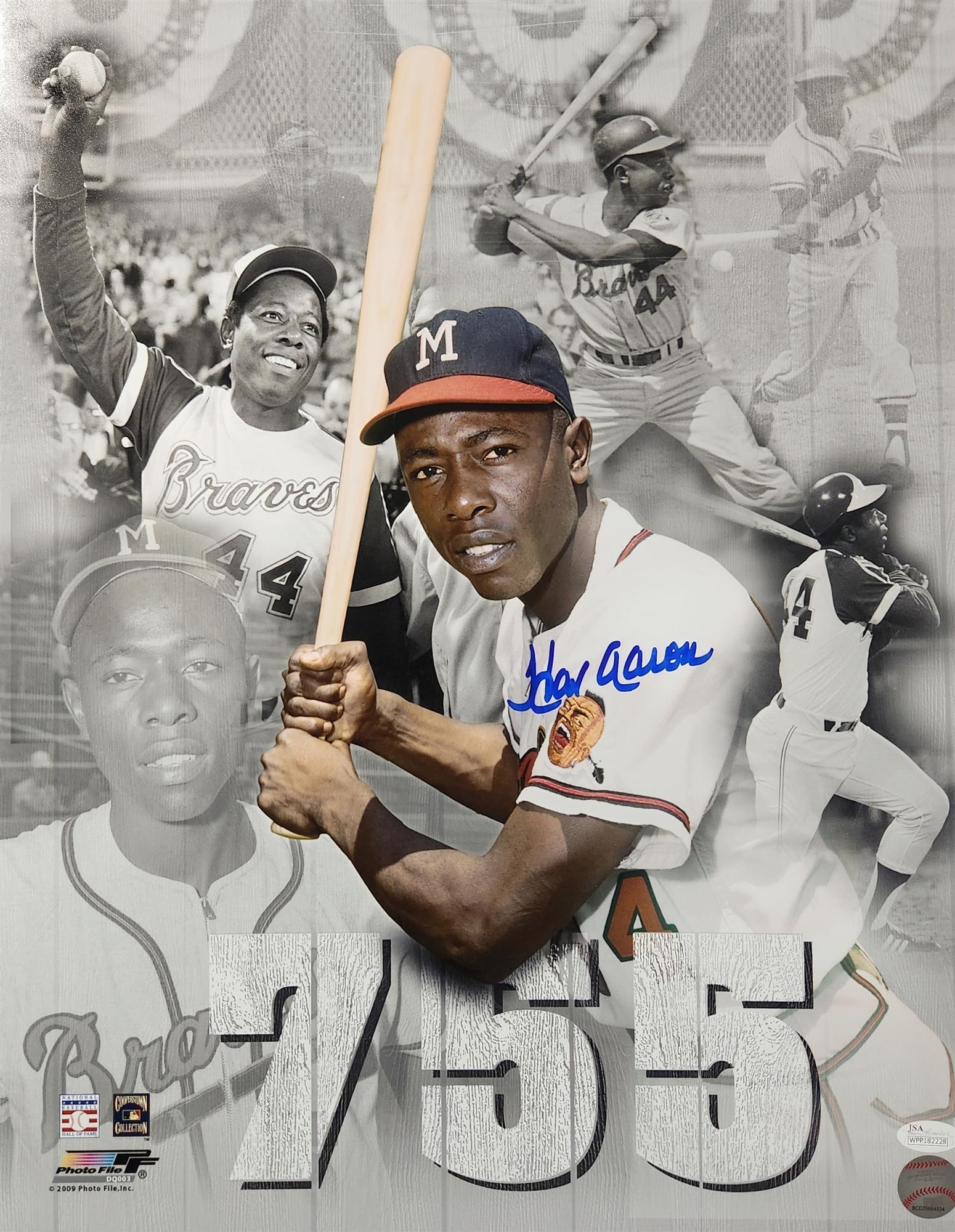 HENRY HANK AARON SIGNED 16X20 BRAVES PHOTO #2 - JSA