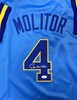 PAUL MOLITOR SIGNED CUSTOM REPLICA BREWERS BLUE JERSEY - JSA