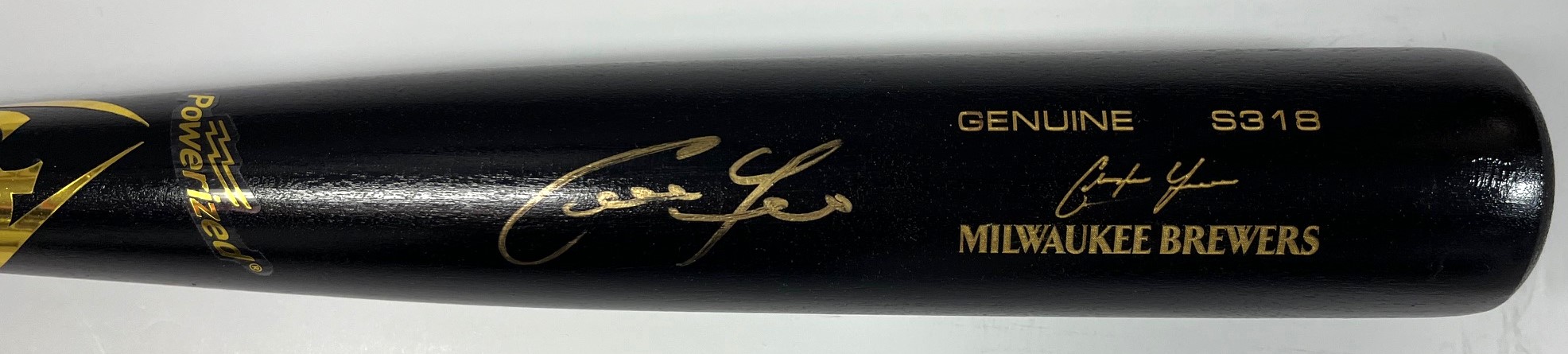 CHRISTIAN YELICH SIGNED LOUISVILLE SLUGGER GAME MODEL BLACK BAT - FAN