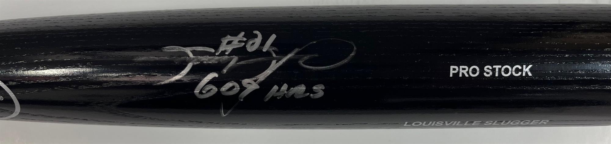 SAMMY SOSA SIGNED LOUISVILLE SLUGGER BLACK BAT W/ 609 HRS -