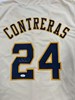 WILLIAM CONTRERAS SIGNED CUSTOM REPLICA BREWERS CREAM JERSEY - JSA