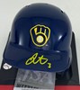 JOEY ORTIZ SIGNED RAWLINGS BREWERS BLUE MINI HELMET - JSA