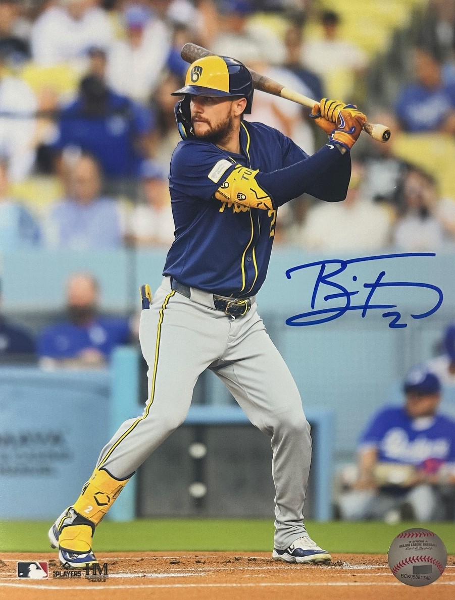 BRICE TURANG SIGNED BREWERS 8X10 PHOTO #5