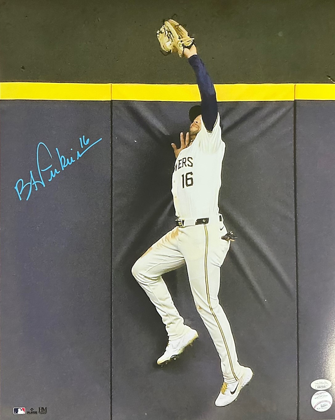 BLAKE PERKINS SIGNED BREWERS 16X20 PHOTO #3 - JSA