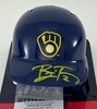 BRICE TURANG SIGNED RAWLINGS BREWERS BLUE MINI HELMET - JSA