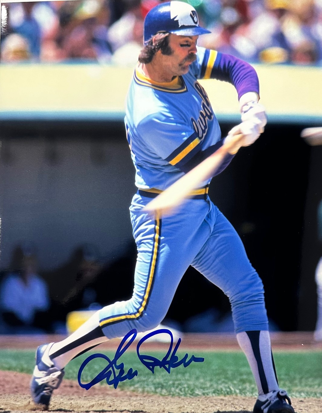 GORMAN THOMAS SIGNED 8X10 BREWERS PHOTO #5