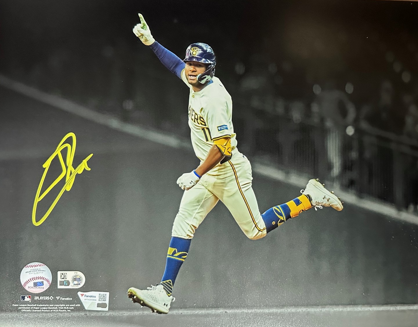 JACKSON CHOURIO SIGNED BREWERS 11X14 PHOTO #2 - FAN