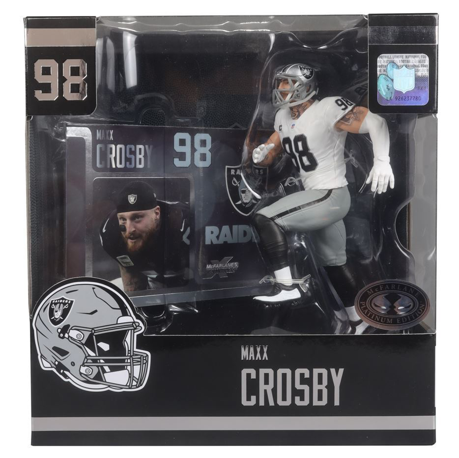 MAXX CROSBY NFL 7" MCFARLANE SPORTSPICKS LEGACY POSED FIGURE CHASE