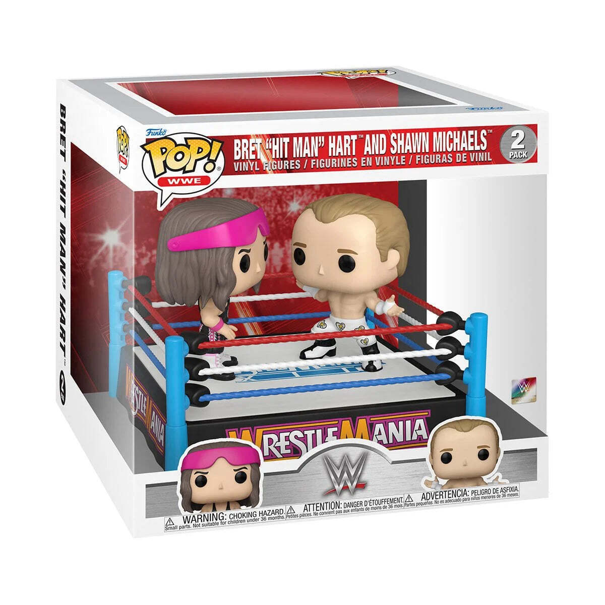 BRET “HIT MAN” HART & SHAWN MICHAELS WWE 2 PACK POP FUNKO FIGURES