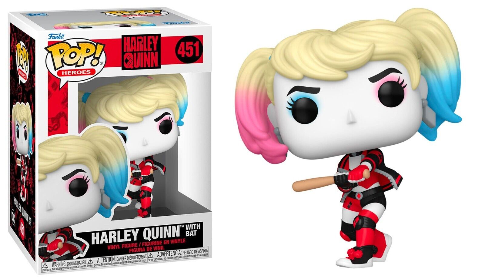 HARLEY QUINN WITH BAT POP FUNKO FIGURE #451