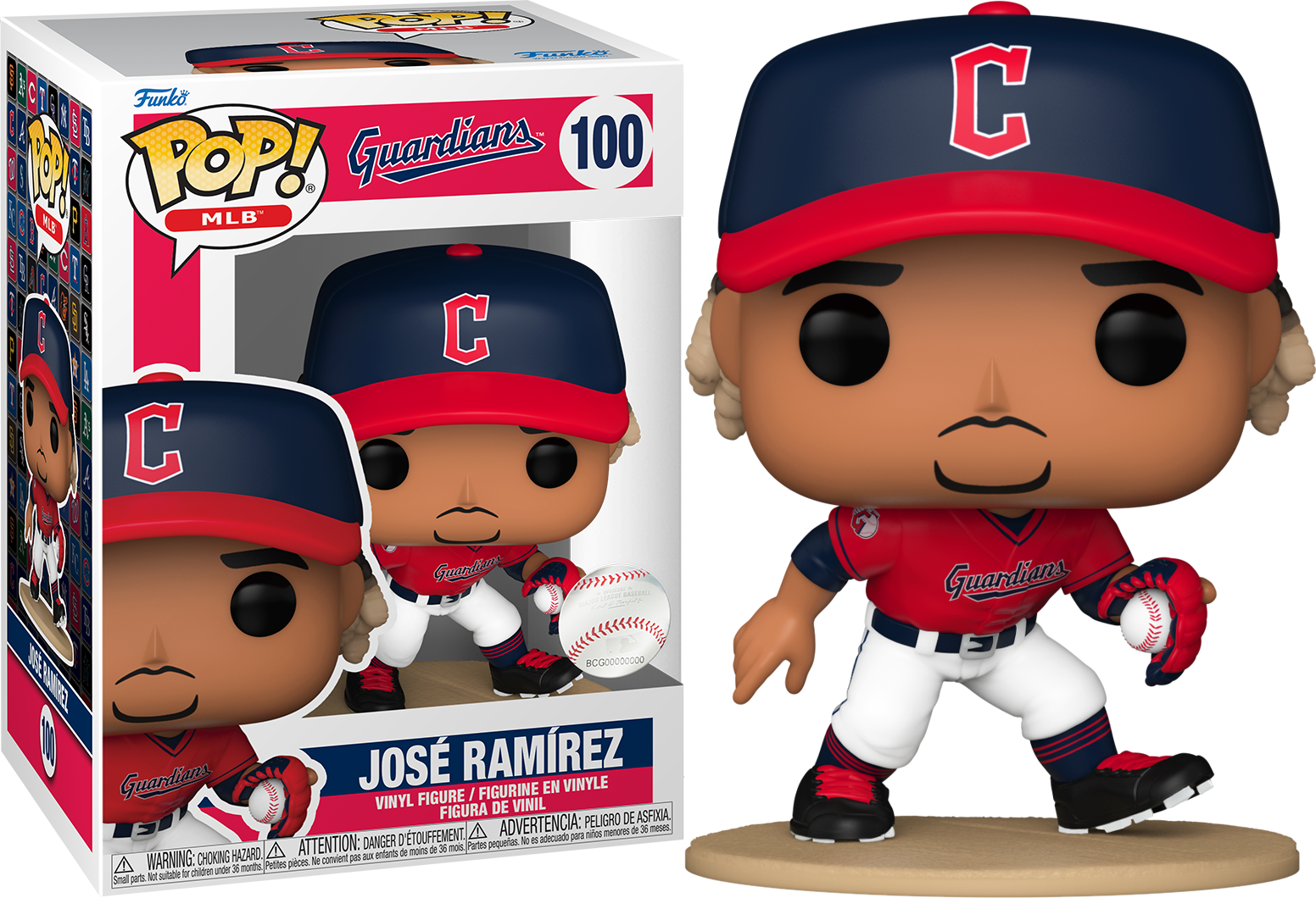 JOSE RAMIREZ CLEVELAND GUARDIANS MLB POP FUNKO FIGURE #100